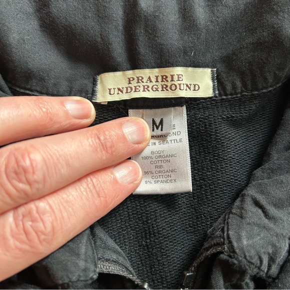 Prairie Underground Black Sweatshirt, 3/4 Length Sleeves - Picture 6 of 8